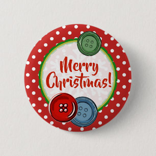 Leuke Vrolijke Kerstmis van Buttonnen Ronde Button 5,7 Cm