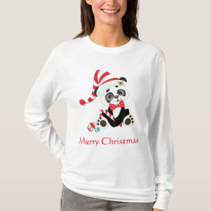 Leuke Vrolijke Kerstmis van de Panda T-shirt