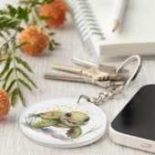 Leuke vrolijke schildpad acryl Sleutelhanger (Voorkant Rechts)