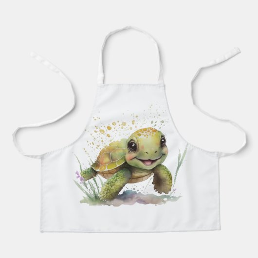 Leuke vrolijke schildpad all-over print Schort (Voorkant)