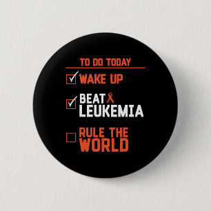 Leuke Wake-up Beat Leukemie Regelen De Wereld Kank Ronde Button 5,7 Cm