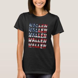 Leuke Wallen Amerikaanse vlag Rood Wit Blauw Voor  T-shirt