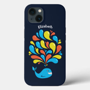Leuke walvis naam Cartoon vis kleurrijk iPhone 13 Hoesje