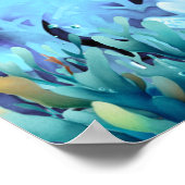 Leuke walvis onder Zee Boy Baby shower Welkom Poster (Hoek)