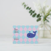 Leuke walvis Visitekaartjes (Staand voorkant)