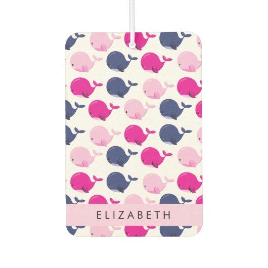 Leuke walvissen, Patroon van walvissen, Jouw naam Luchtverfrisser (Voorkant)