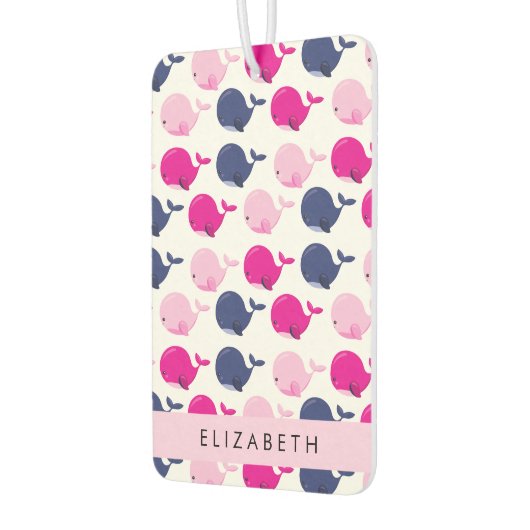 Leuke walvissen, Patroon van walvissen, Jouw naam Luchtverfrisser (Links)