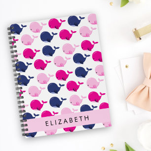 Leuke walvissen, Patroon van walvissen, Jouw naam Notitieboek