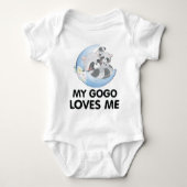 Leuke wasbeer bloem Mijn Gogo houdt van mij Romper (Voorkant)