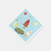 Leuke Watermeloen Kerstmis in juli BBQ Party Serve Servet (Hoek)