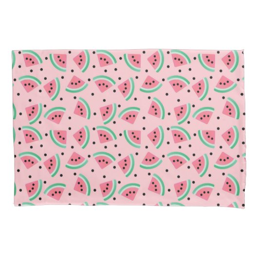 Leuke Watermeloen Slice Patroon Zomer Vibes Kussensloop (Voorkant)