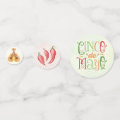Leuke Waterverf Cinco de Mayo Party Confetti (Achterkanten)
