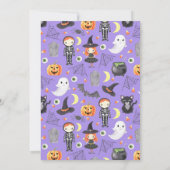 Leuke Waterverf Halloween Kostuum Kinder Kaart (Achterkant)