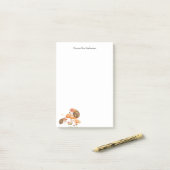 Leuke Waterverf Hedgehog gepersonaliseerd Post-it® Notes (Op bureau)