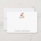 Leuke Waterverf Herten Kinder briefpapier Bedankkaart (Voorkant)