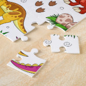 Leuke Waterverf Kinderen Speelse Dinosaurus Wildli Legpuzzel (Zijkant)