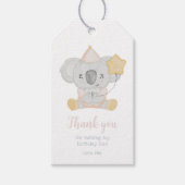 Leuke Waterverf Koala Verjaardagsfeestje Dank u Cadeaulabel (Voorkant)