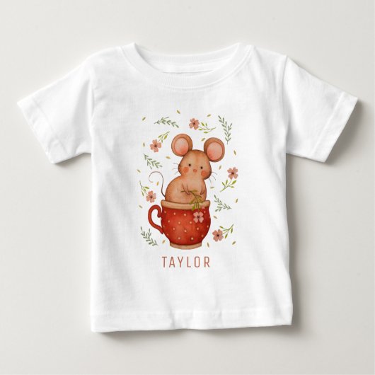 Leuke Waterverf muisillustratie gepersonaliseerd (Voorkant)