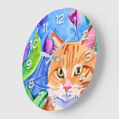 Leuke Waterverf Oranje kat Grote Klok (Hoek)