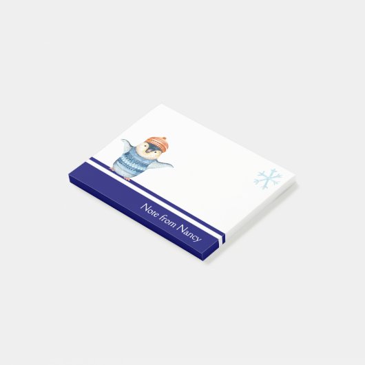 Leuke Waterverf Pinguïn Post-it® Notes (Schuin)