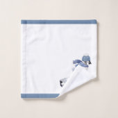 Leuke Waterverf Pinguïn Sneeuwvlokken Kerst Bad Handdoek (Wasdoekje)