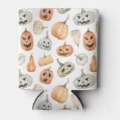 Leuke Waterverf pompoenpatroon Blikjeskoeler (Voorkant)