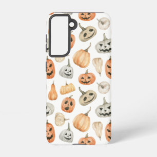 Leuke Waterverf pompoenpatroon Samsung Galaxy Hoesje