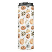 Leuke Waterverf pompoenpatroon Thermosbeker (Achterkant)