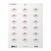 Leuke waterverf santa sneeuwpoppen kerst etiket (Full Sheet)