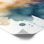 Leuke Waterverf Schilderen van een Llama 5:4 Poster (Hoek)