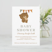 Leuke waterverf teddybeer Baby shower Kaart (Staand voorkant)