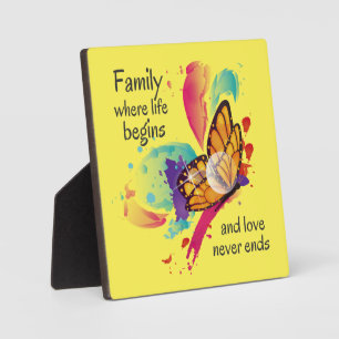 Leuke Waterverf Vlinder Familie Leven Quote Fotoplaat
