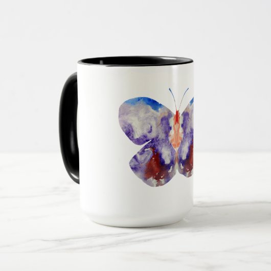 Leuke Waterverf vlinder kunst Mok (Voorkant links)