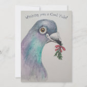 Leuke Waterverf Vogelkerst Feestdagenkaart (Voorkant)