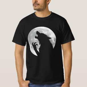 Leuke weerwolf Volle Maan Fase Halloween T-shirt