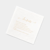 Leuke weetjes bruiloft folie servetten (Links)