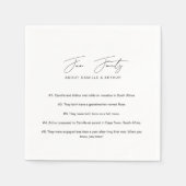 Leuke weetjes Minimalistisch Script Papier servet (Voorkant)