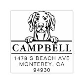 Leuke Weimaraner Custom Dog Address Stamp Zelfinktende Stempel (Design)