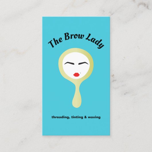 Leuke Wenkbrauwen Threading Brow Bar Visitekaartje (Voorkant)