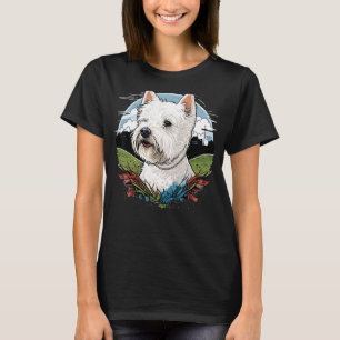 Leuke West Highland Witte Terriër Hond op Westie 1 T-shirt