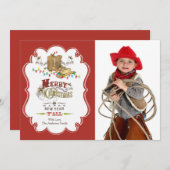 Leuke westerse kerstfoto kaart (Voorkant / Achterkant)