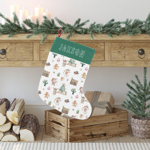 Leuke westerse kerstpersonalatie kleine kerstsok