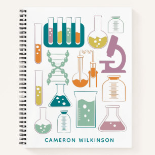 Leuke wetenschap Chemie Laboratorium Kunstwerknaam Notitieboek