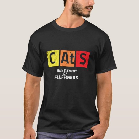 Leuke Wetenschap Chemie Nerd Kat Grappige Kerstmis T-shirt (Voorkant)