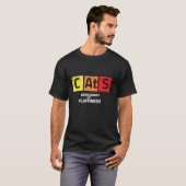 Leuke Wetenschap Chemie Nerd Kat Grappige Kerstmis T-shirt (Voorkant volledig)