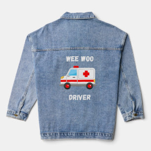 Leuke WeWoo Emergency Ambulance Driver Lover Gift Denim Jacket