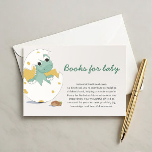 Leuke Whimsical Groene Baby Dino Boek Aanvraag Inv Informatiekaartje
