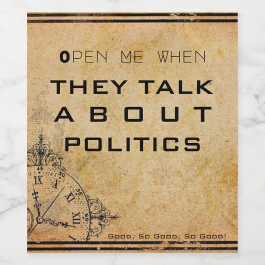 Leuke wijn en politiek labels! wijn etiket (Enkel label)