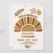 Leuke Wild & Onederful 1e Verjaardag Kaart (Voorkant)