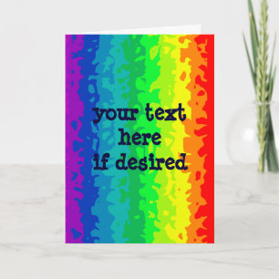 Leuke wilde abstracte te personaliseren regenboog feestdagen kaart